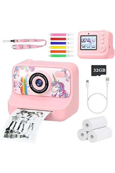 Generic كاميرا سي توبي للطباعة الفورية للأطفال، كاميرا فورية للبنات والأولاد،...
