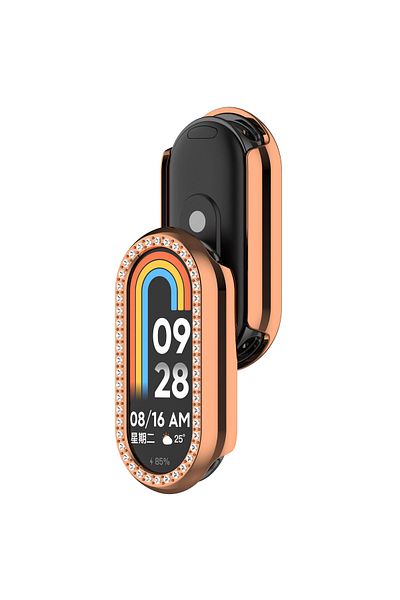 redmud teknoloji Crystal Stone Case Protective Case Compatible with Xiaomi Mi Band 8 Mi Band 9