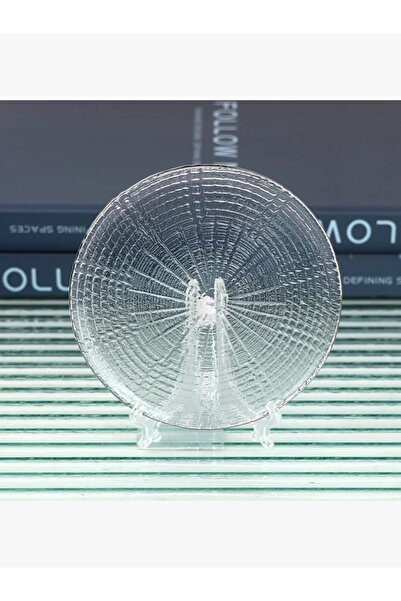 rexa طبق تقديم أنيق بحواف فضية - 12 × 12 سم - 2SS02-2010