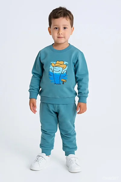 mb kids Cactus Print 2 Thread Boys Tracksuit Set