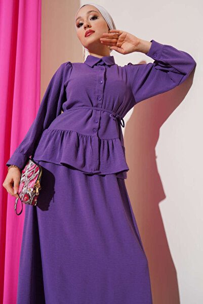 VOLT CLOTHİNG Ayrobin İp Bağcıklı Etekli İkili Takım