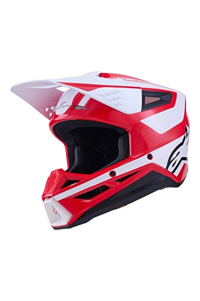 Alpinestars SM3 Heath Road  Uyumlu Kaskı Kırmızı Siyah