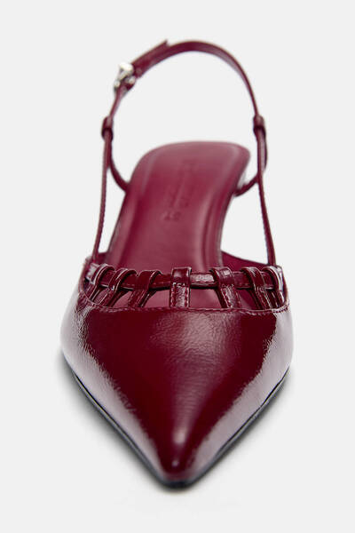 Pull & Bear Rugan bantlı topuklu ayakkabı