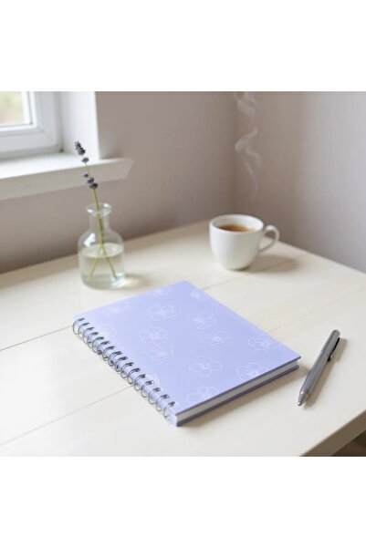 Chi-Chi Papers A5 Checkered Spiral Notebook |   Handmade, 96 Sheets, Ivory Paper