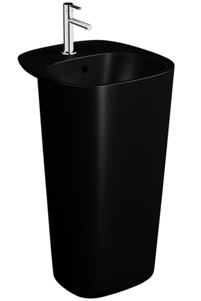 VitrA Plural Monoblok Lavabo, 50 cm, Mat Siyah, 7814B483-0001