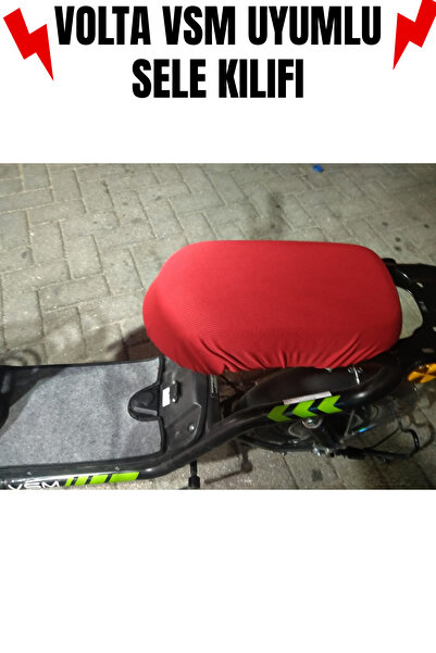 RS JANTİ STORE Volta VSM Uyumlu KIRMIZI RENK Esnek Lastikli Kumaş Sele Kılıfı...