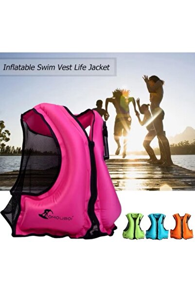 Omouboi Adult Inflatable Swim Vest Life Jacket – Snorkeling & Swimming Aid, Adjustable, 80–220lbs