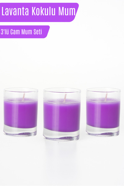 LaLoven Aromaterapi Lavanta Kokulu Mum – Ferahlatıcı & Rahatlatıcı Etki | 3'l...