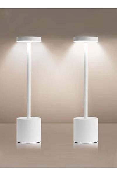 Taimi Pack of 2 Rechargeable Cordless Operated Desk Lamps 3 Levels for Restaurants Garden Bedroom