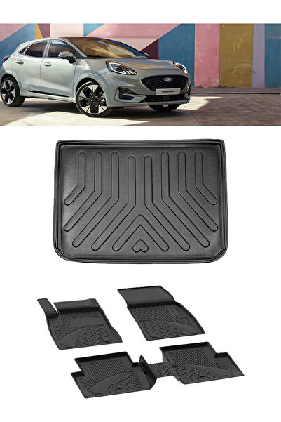 Sahler Ford Puma 2019 ve Sonrası 4.5D Paspas 3D Rizline Bagaj HAvuzu