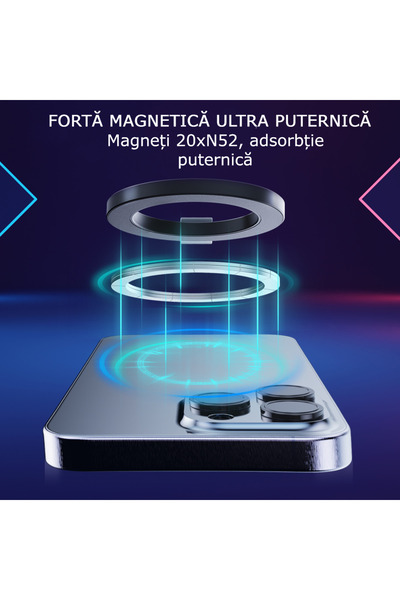 OEM Magnetic phone holder for car, adjustable, 360-degree rotation, universal, black