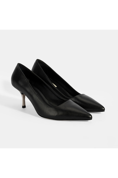 Desa Women's Black Leather Stiletto