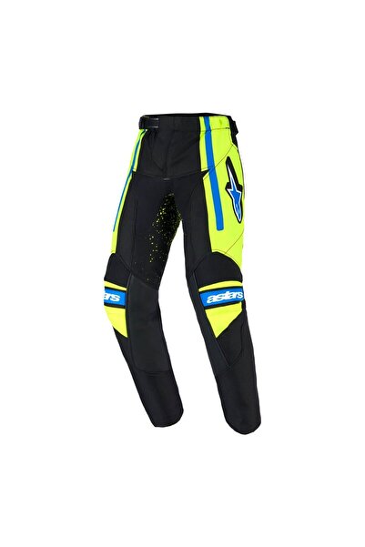 Alpinestars Kids Racer Nomur Çocuk Kros Motosiklet Pantolonu Siyah Mavi Sarı