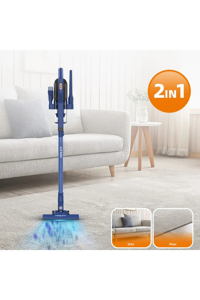 HALEY Aspirator vertical cu fir ® HY-1917, 600 W, capacitate recipient 0,8 l, funcționare uscată, albastru