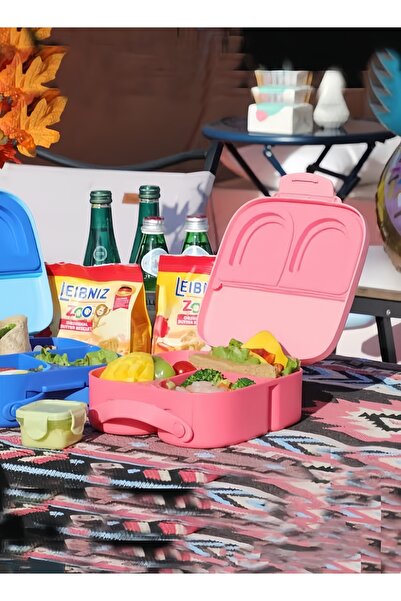 XIUWOO Children's Food Bowl Kids Lunch Box Set Portable Tableware-Purple