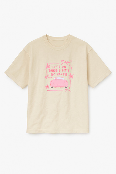 Altair Tr Oversize Beige Women's Barbie Printed T-Shirt T-Shirt