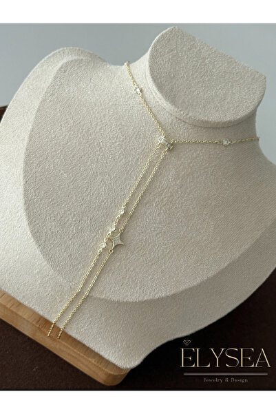 Elysea Jewelry & Design Aurelia Koleksiyonu Yıldızlı Taşlı Y Kolye