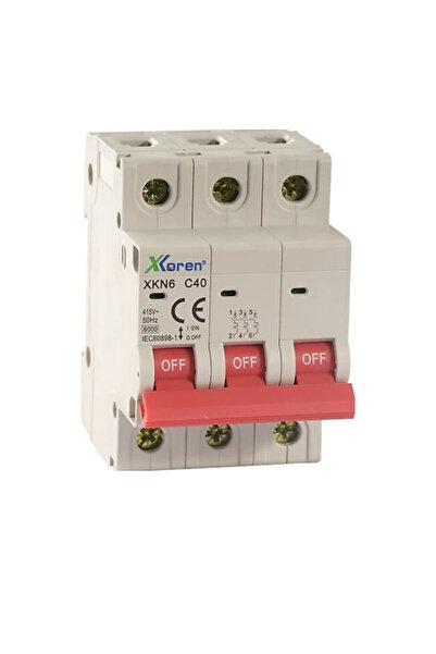 40A Otomatik Sigorta 6kA 3P C tipi - XKN 06-3-C040