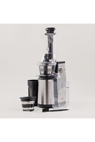 Alberto عصارة بطيئة من الفولاذ المقاوم للصدأ سعة 1000 مل، 500 واط، لون أسود