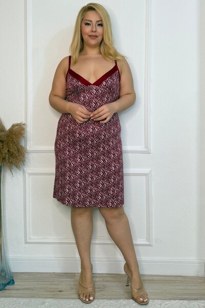 tarzımsüper Women's Large Size Comfort Model Cotton Nightgown-8730