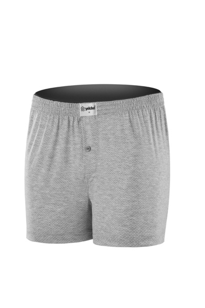 YILDIZ 3-Pack Cotton Combed Towel Waist Men's Boxer Dots Melange Gray