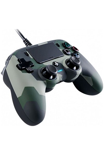 Nacon Controler cu fir compact pentru Playstation 4, verde camuflat
