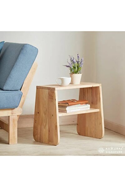 Macco Mobilya Natural Signature by Macco - Çok Amaçlı C Sehpa - Ayakkabı Rafı Masif Kauçuk