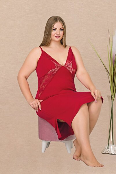 tarzımsüper Women's Plus Size Comfort Model Cotton Nightgown