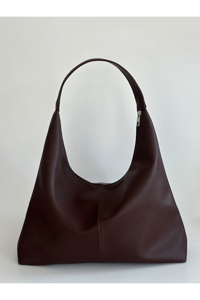 Boutiquehaki Nora Large Size Casual Shoulder Bag Bitter Brown