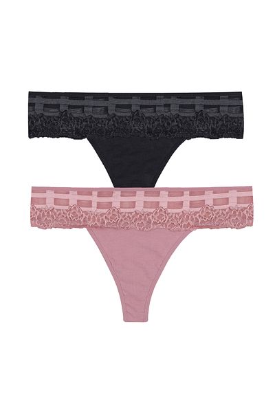 koza iç giyim Women's Cotton Lace Detailed Thong