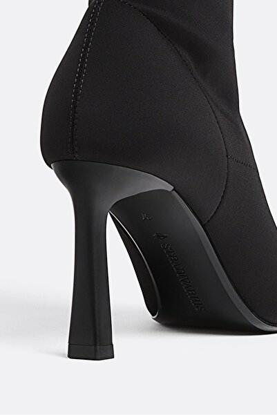 Stradivarius Fabric ankle boots with stiletto heel