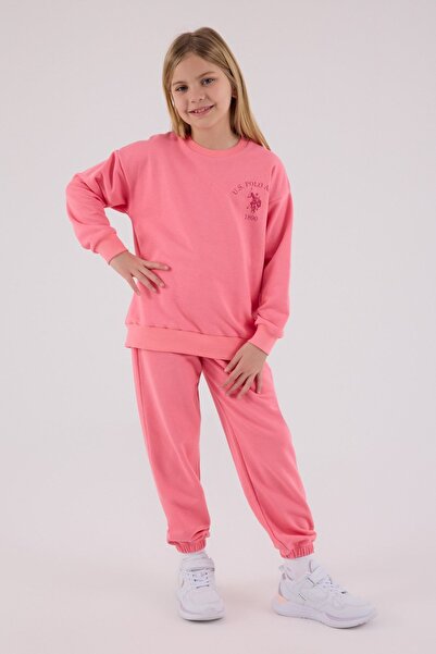 U.S. Polo Assn. 4-15 Years Old Licensed Us Polo Assn Girls' Suit-Pink
