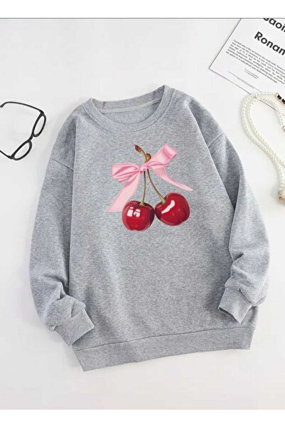 tkn your style Hanorac oversize unisex cu design cu imprimeu cu panglică și c...