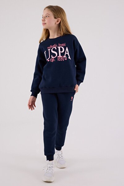 U.S. Polo Assn. 4-15 Years Old Licensed Us Polo Assn Girl's Suit-Navy Blue
