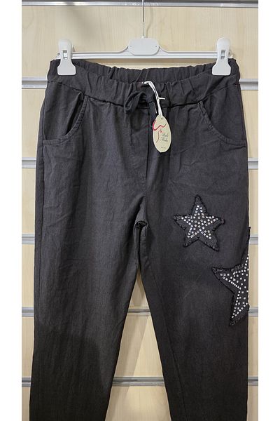 Park Moda Italian Trousers with Star Stones