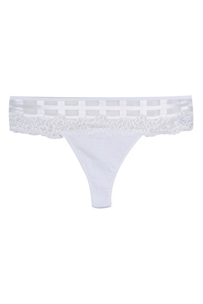 koza iç giyim Kadın Pamuklu Dantel Detaylı Tanga