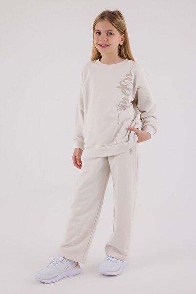 U.S. Polo Assn. 4-15 Years Old Licensed Us Polo Assn Girl's Suit-Stone