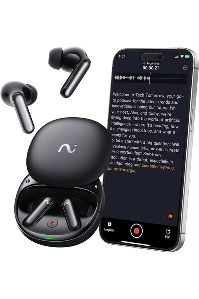 genernic سماعات RecDot AI لتسجيل الصوت، ومساعد اجتماعات Viaim AI مع النسخ، و17 لغة، وفلاش