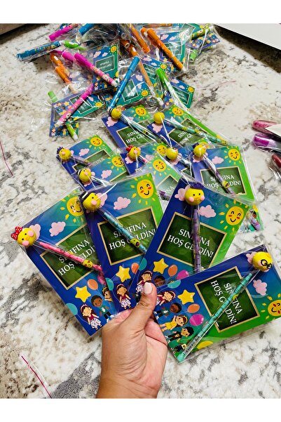 4’lü emojili yumurtlayan kalem sınıfına hoşgeldin paketli
