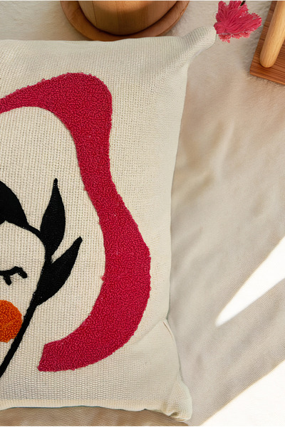 FH finehome Minimalist Pattern Embroidered Throw Pillow Case 45X45Cm