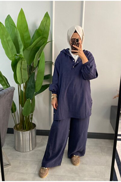 Puane Kadın Tesettür Çıtçıtlı Kapüşonlu Takım