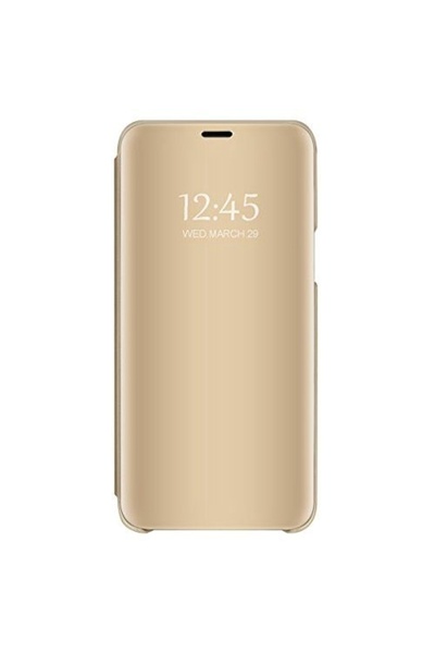 Atlas Husa SAMSUNG Galaxy J4 2018 Flip Wallet Clear (Auriu)