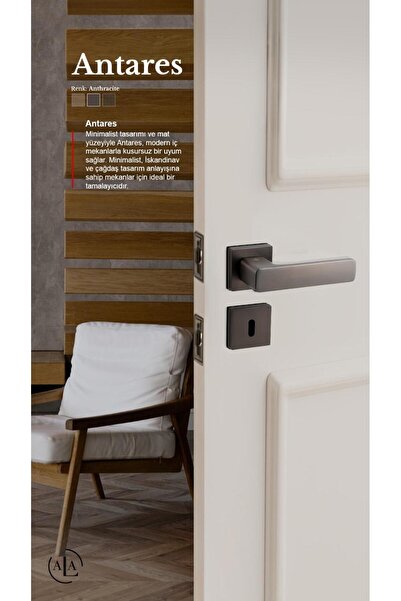 alastore Antares (cu blocare pentru toaletă) - Mâner pentru ușă de cameră cu ...