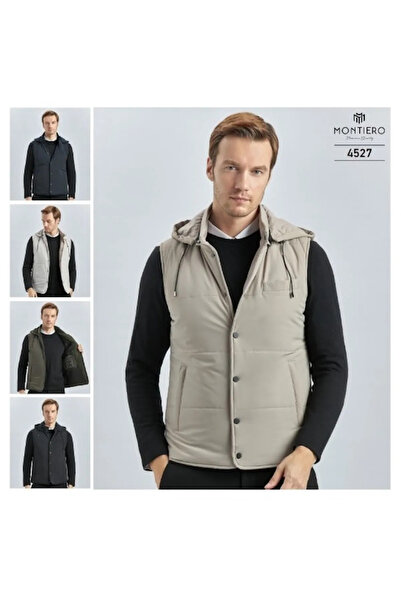 MONTİERO سترة رجالية بغطاء للرأس - رياضات الشتاء والاستخدام اليومي