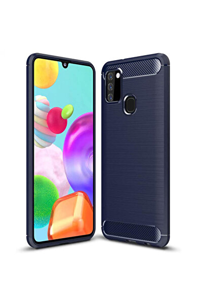 Atlas Θήκη SAMSUNG Galaxy A21s Carbon (Μπλε ναυτικό)