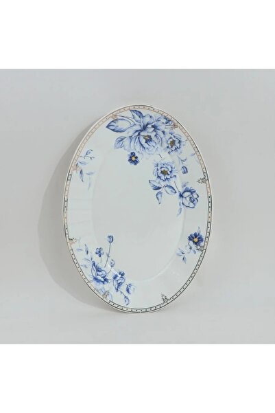 rexa Oval plate decorated with roses and gold accents - 2SS1-E11-018