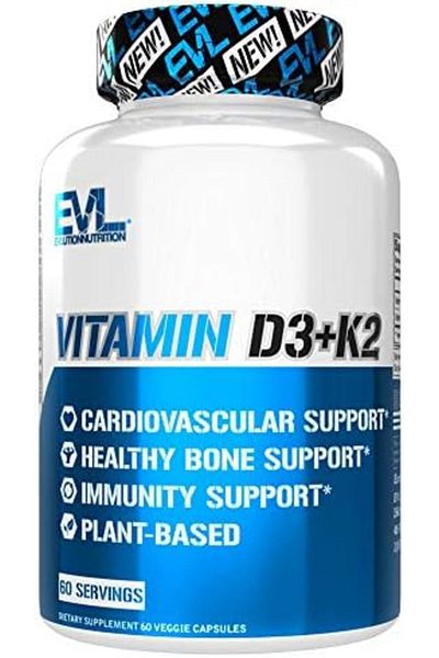 Evlution Nutrition, Vitamin D3 + K2, 60 Capsules