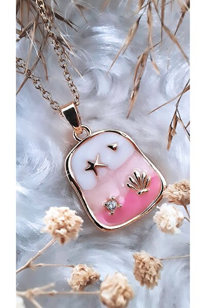 Serenity قلادة من الفولاذ الفني على شكل البحر من مينامال