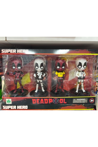 DC Super Hero Deadpool 4 lü figür set