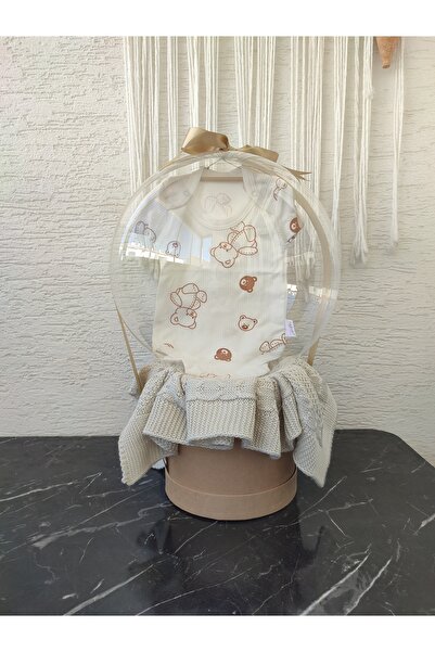 Kids Büyülü Balon-Ayıcıklı Bebek Zıbını Unisex Örgü Battaniye Yenidoğan Doğum...